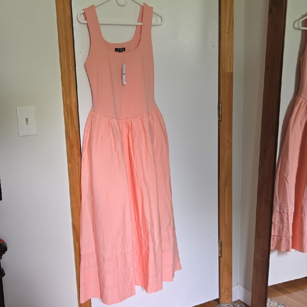 J. Crew Pink Scoop Neck Sundress